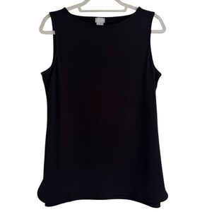 NWT Chicos Easy Chic Black Tank Top Round Front Hem Summer Casual Size 1 (8/10)